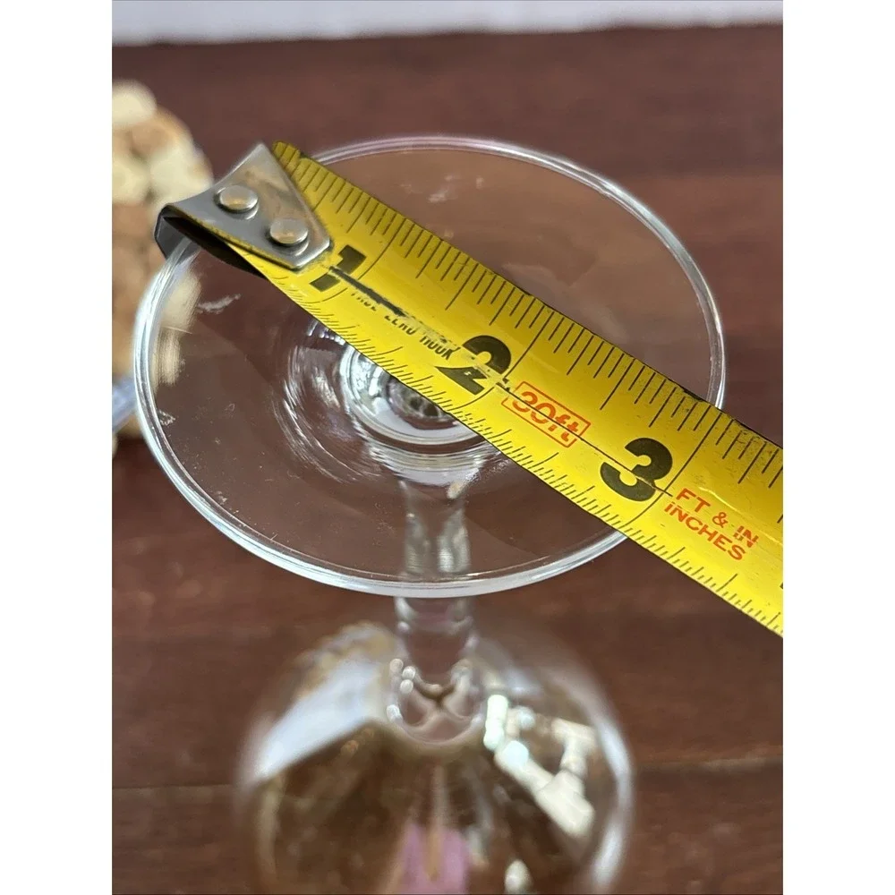 Pier 1 Amber Golden Large Balloon Wine Glasses Clear Stem Set Of 2 8.5